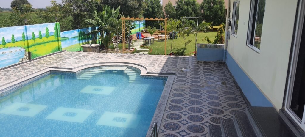 Fully-Equipped Farmhouse Retreat with Pool and Games at Shamirpet