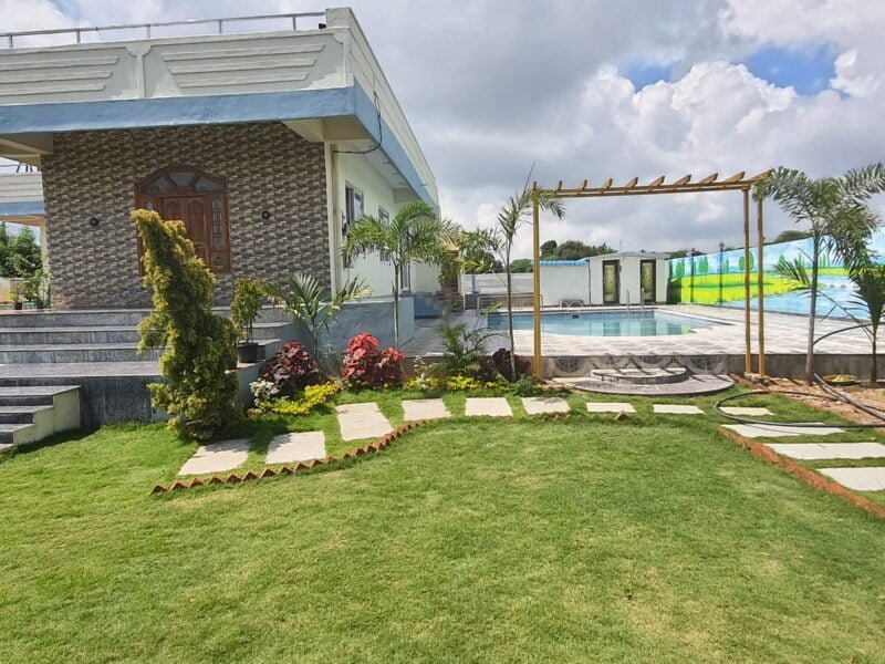 Fully-Equipped Farmhouse Retreat with Pool and Games at Shamirpet