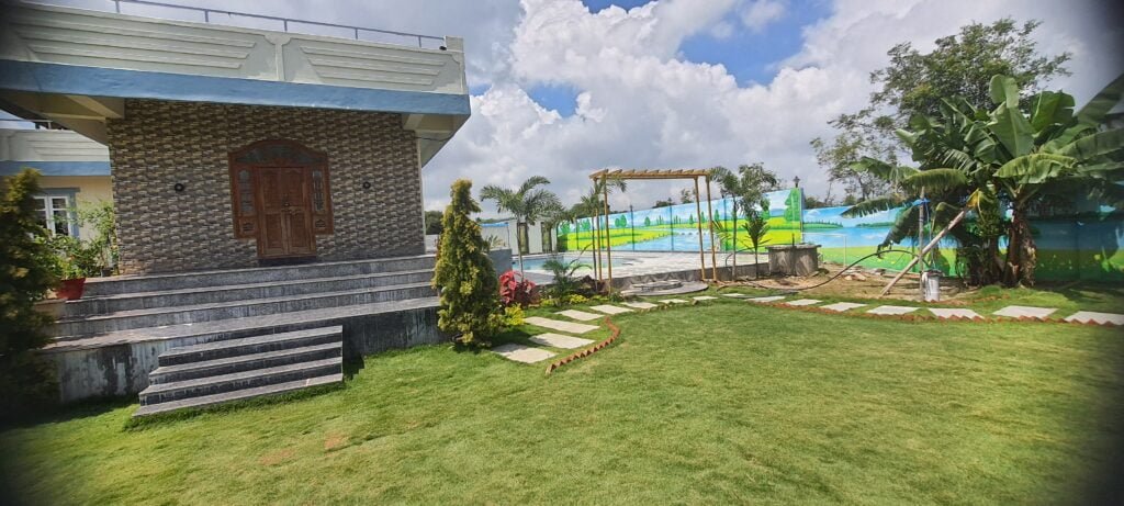Fully-Equipped Farmhouse Retreat with Pool and Games at Shamirpet